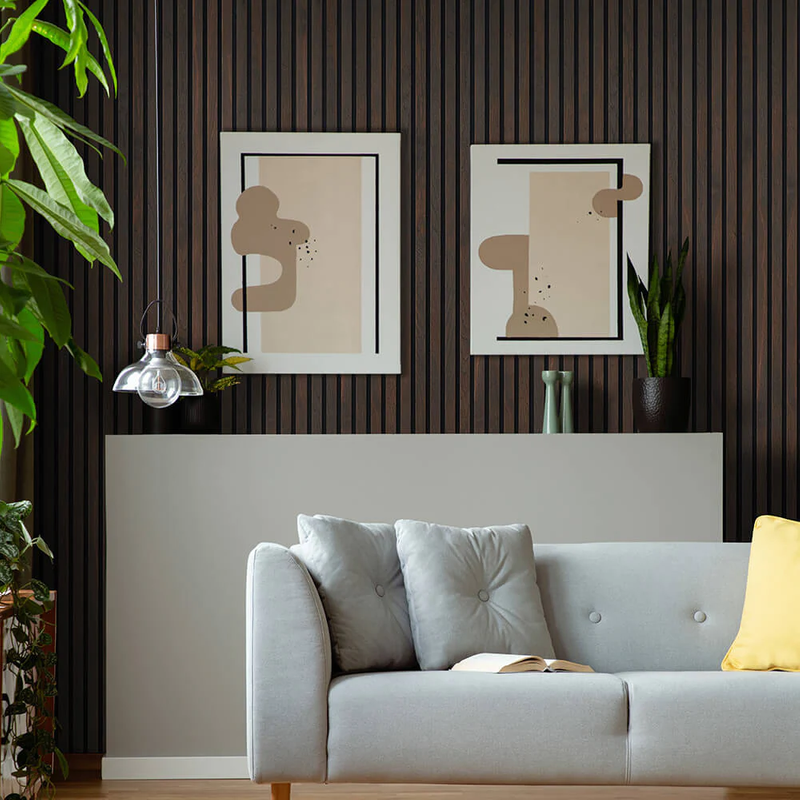 European Basic Eco-Friendly Polyester Fiber Soundproofing Slat Wooden Wall Acoustic Panel