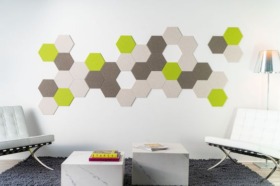 VIGOR Self Adhesive Pet Felt Acoustic Panels Sound Absorbing Polyester Fiber V-grooved