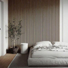 Natural Veneer Oak Acoustic Panels Slat Wooden Wool Slatted Decorative Acoustic Wood Wall Panel Sound Proof Wall Panels