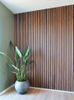 Noise Absorbing Eco Wooden Veneer MDF Slats Slatted Timber Acoustic Panels Pet Felt Backing for Walling and Ceiling