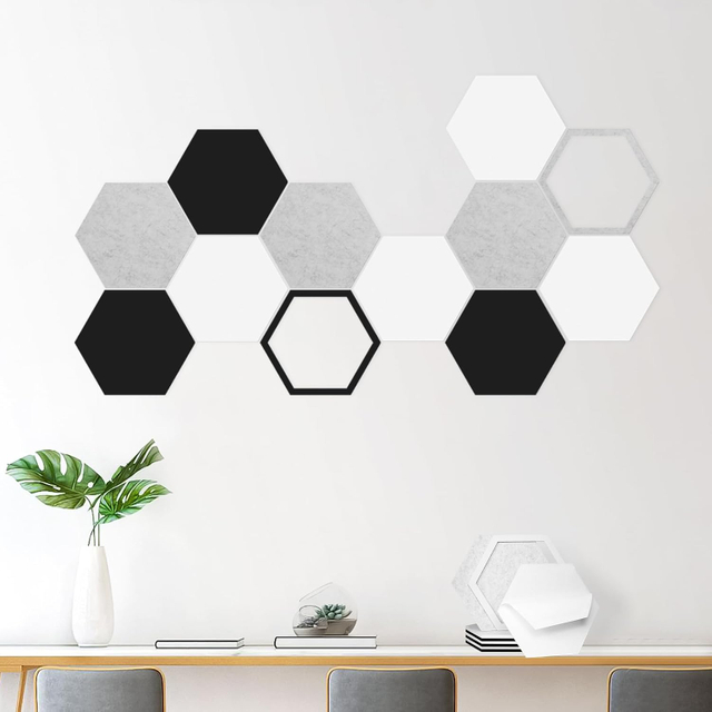 Hexagon Soundproof Interior Decorative Wall Sound Deadening Ceiling Tiles Panel