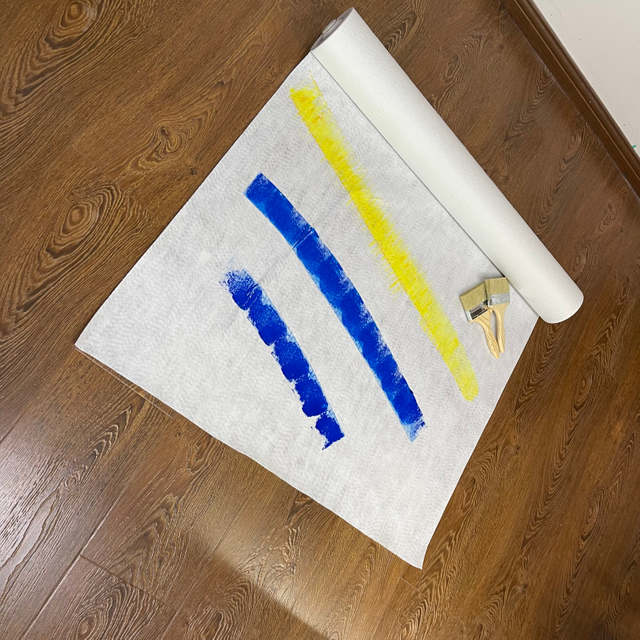 White sticky polyester painter felt protective glue sticky floor felt fleece nonwoven fabric paint felt