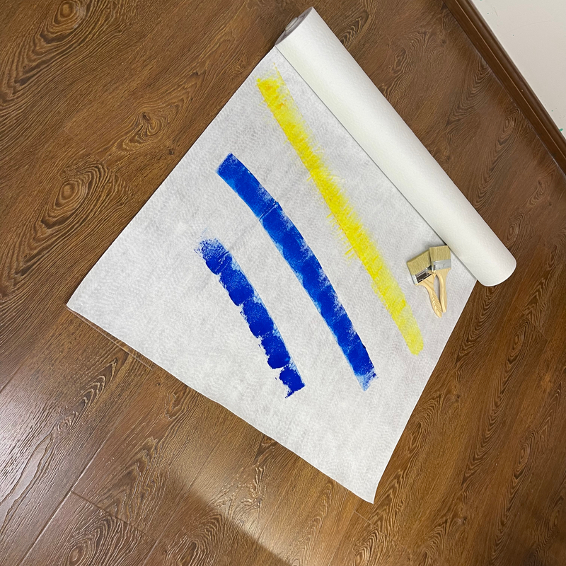 White sticky polyester painter felt protective glue sticky floor felt fleece nonwoven fabric paint felt