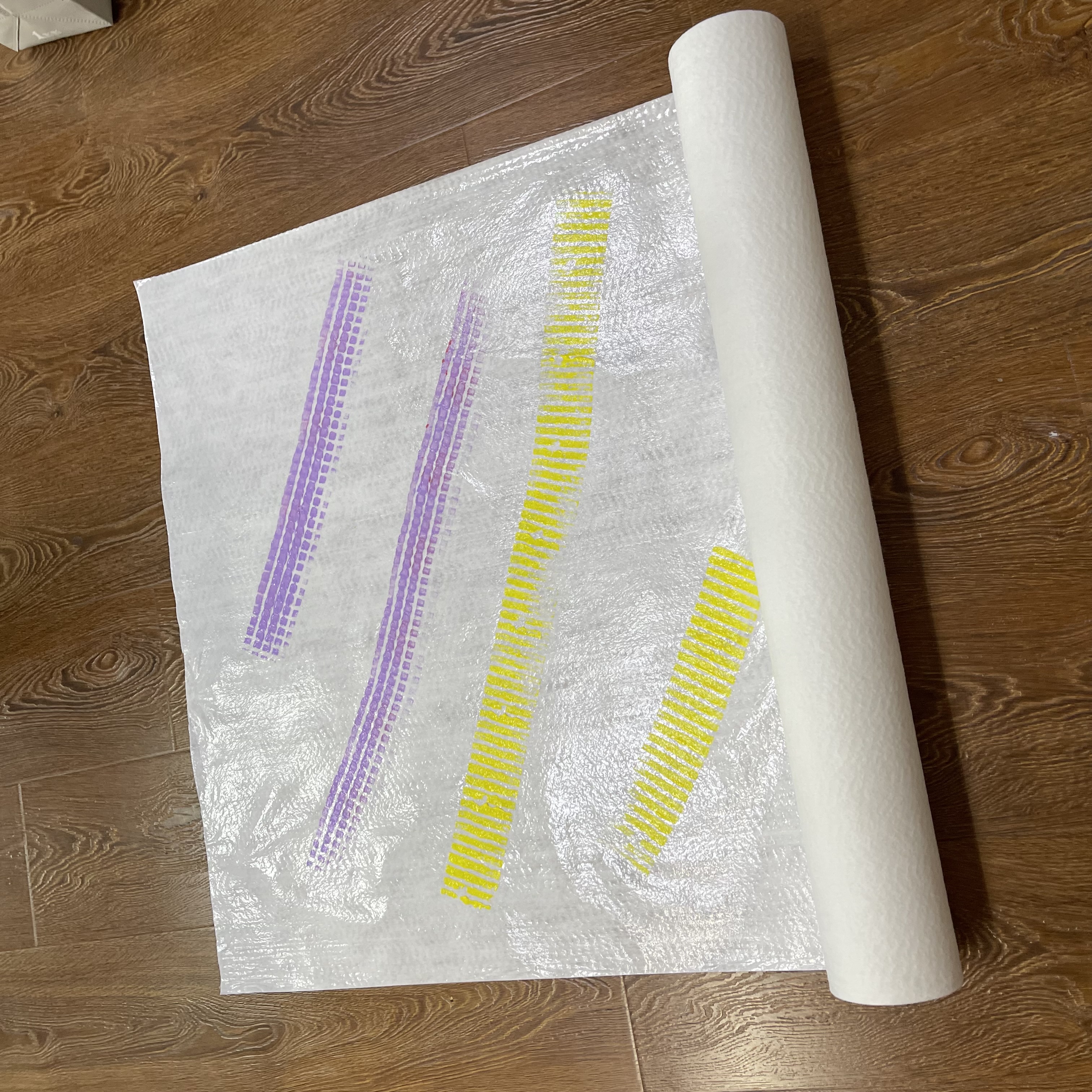 White sticky polyester painter felt protective glue sticky floor felt fleece nonwoven fabric paint felt