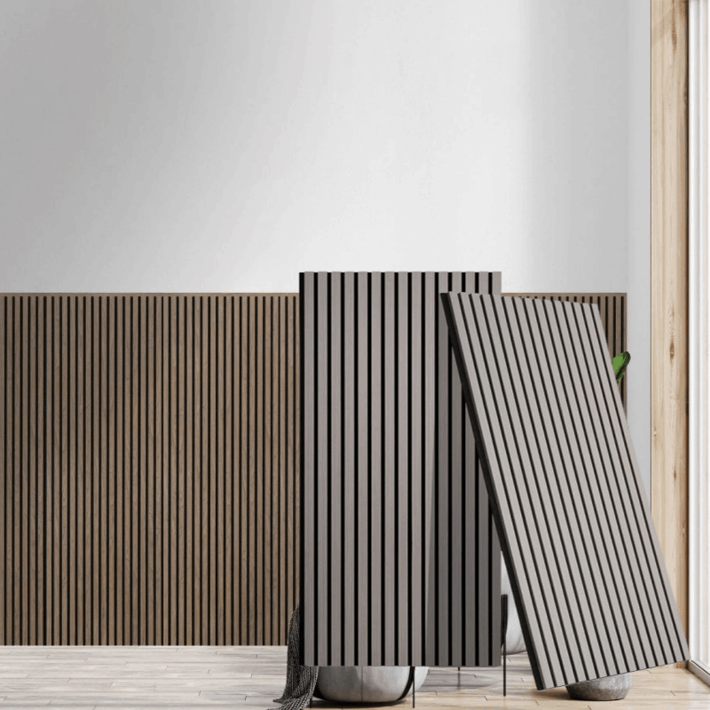 Fashionable Pet Natural Walnut Acoustic Slat Wood Wall Panels
