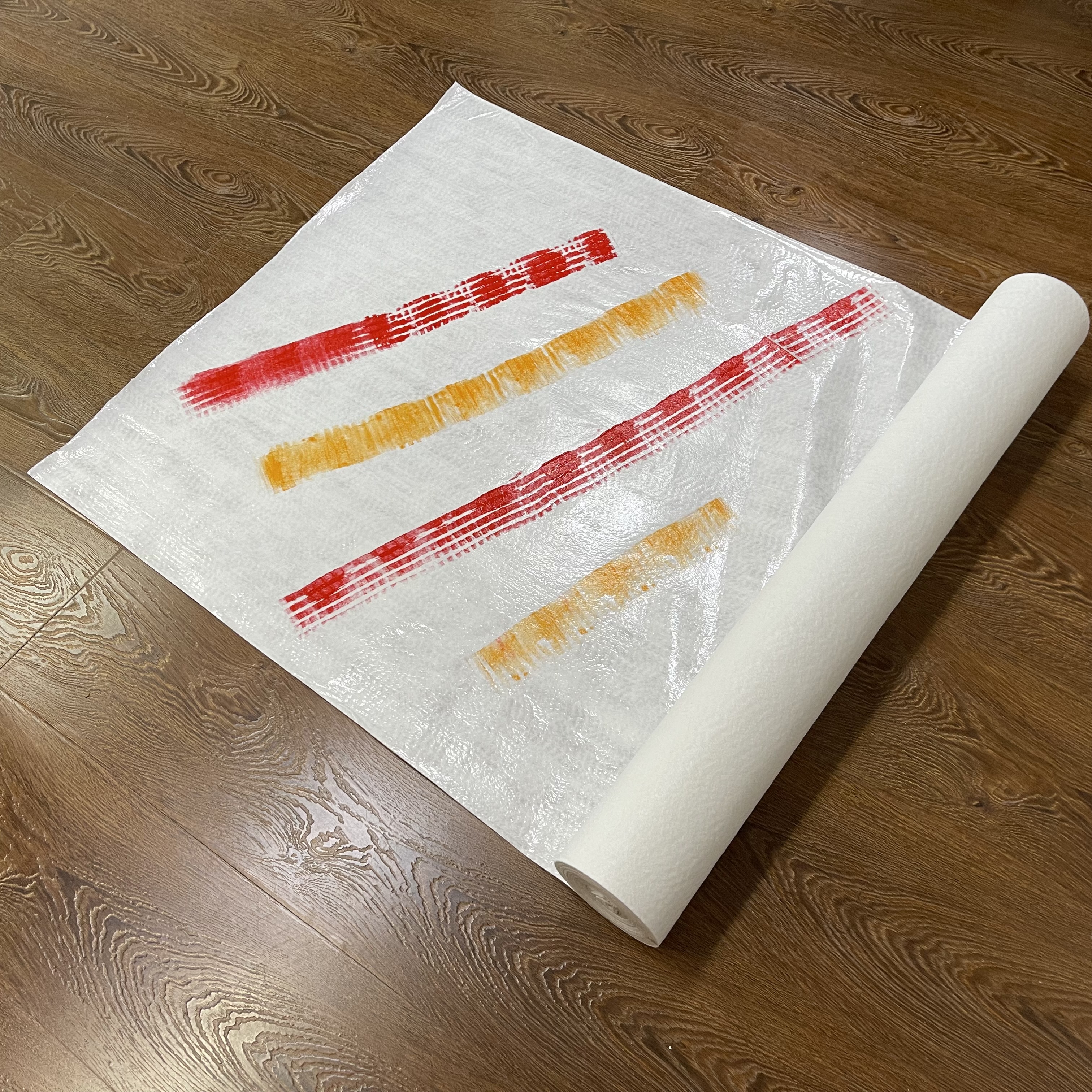 White sticky polyester painter felt protective glue sticky floor felt fleece nonwoven fabric paint felt