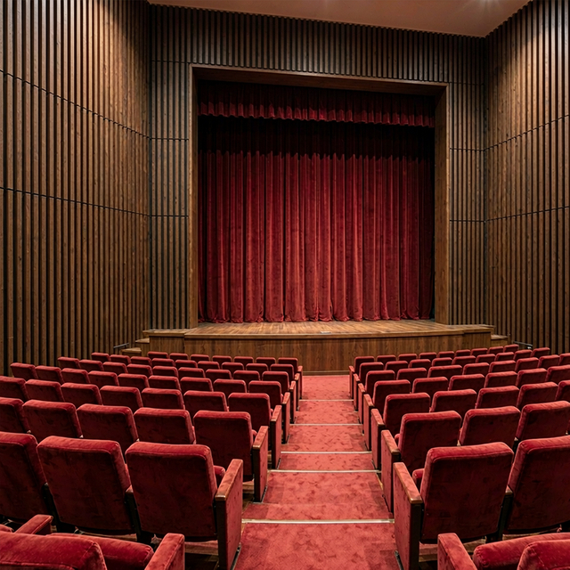 Acoustic Design Wood Slat Acoustic Panel Wooden Wall Covering Sound Insulation Board for Villa