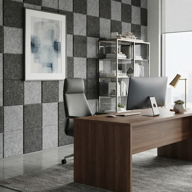 Sustainable Polyester Acoustic Panel Sound Absorbing Wall Paneling For Office And Studio Decoration