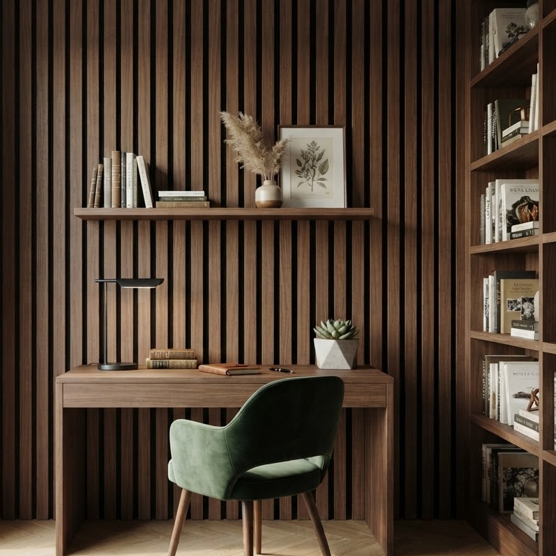Eco-Friendly Wood Slat Acoustic Panel Sound Absorbing Wall Panel For Modern Interior Office Home Decoration