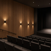 Walnut Wood Slat Acoustic Panel with Black PET Felt Backing Sound Absorbing Wall Panel for Home Cinema Studio