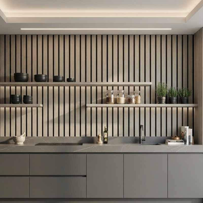 High Quality Wood Slat Acoustic Panel Wall Decor For Home, Office, And Studio Sound Absorption And Insulation