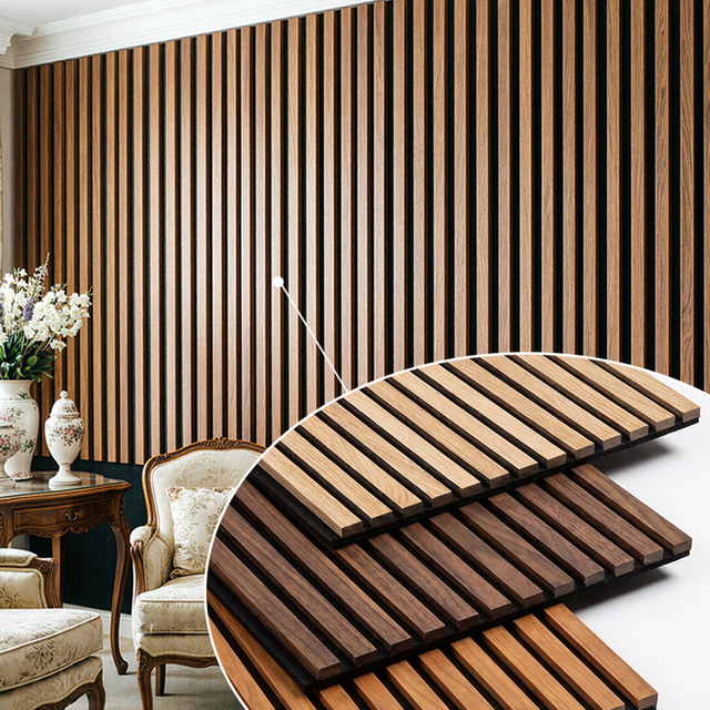 Architectural Wood Acoustic Wall Covering Decorative Sound Dampening Timber Panel for Public Hallway and Office Interior