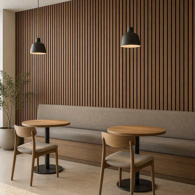 Architectural Wooden Acoustic Wall Panels Sound Insulation Decorative Board For Luxury Office And Studio Interior