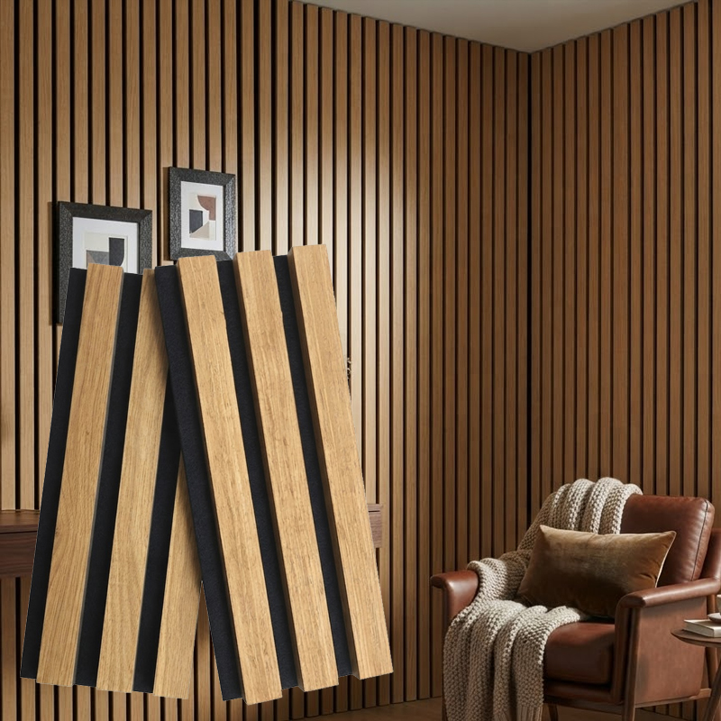 Premium Wood Slat Acoustic Panel Fluted Soundproofing Wooden Wall Panels for Interior Architecture and Studio Design