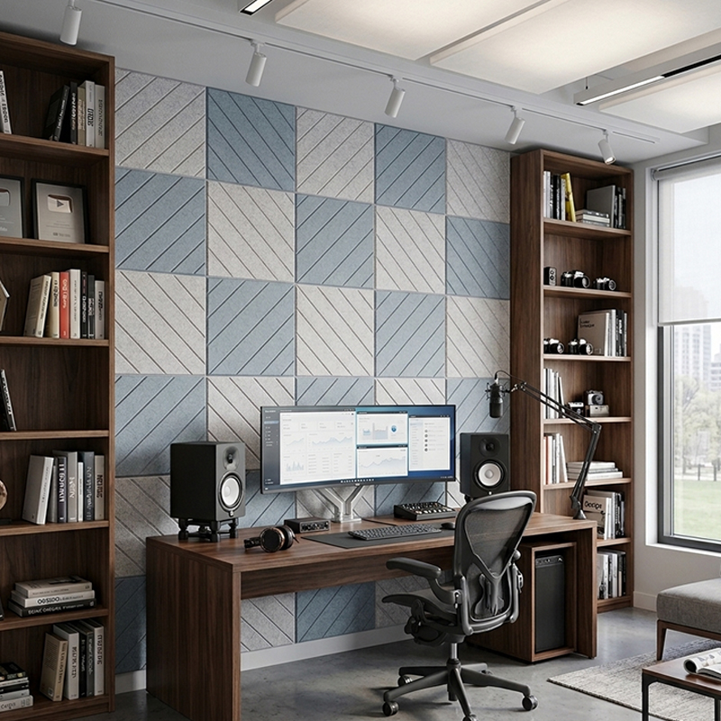 Customized Polyester Fiber Acoustic Panels Sound Dampening Wall Art Board Acoustic Insulation Material for Commercial Office Space