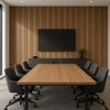 Modern Oak Wooden Slat Acoustic Wall Panel Soundproof Sound Absorbing Board for Studio and Office Interior Decor