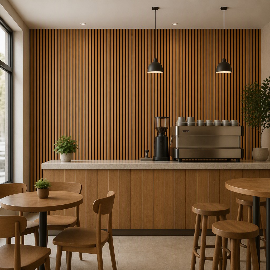 Premium Wood Slat Acoustic Panel Sound Absorbing Wall Covering For Modern Interior Commercial And Residential Space