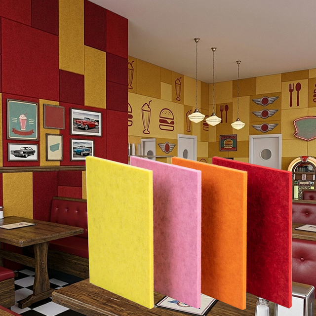 Customized Polyester Fiber Acoustic Panels Sound Dampening Wall Art Board Acoustic Insulation Material for Commercial Office Space