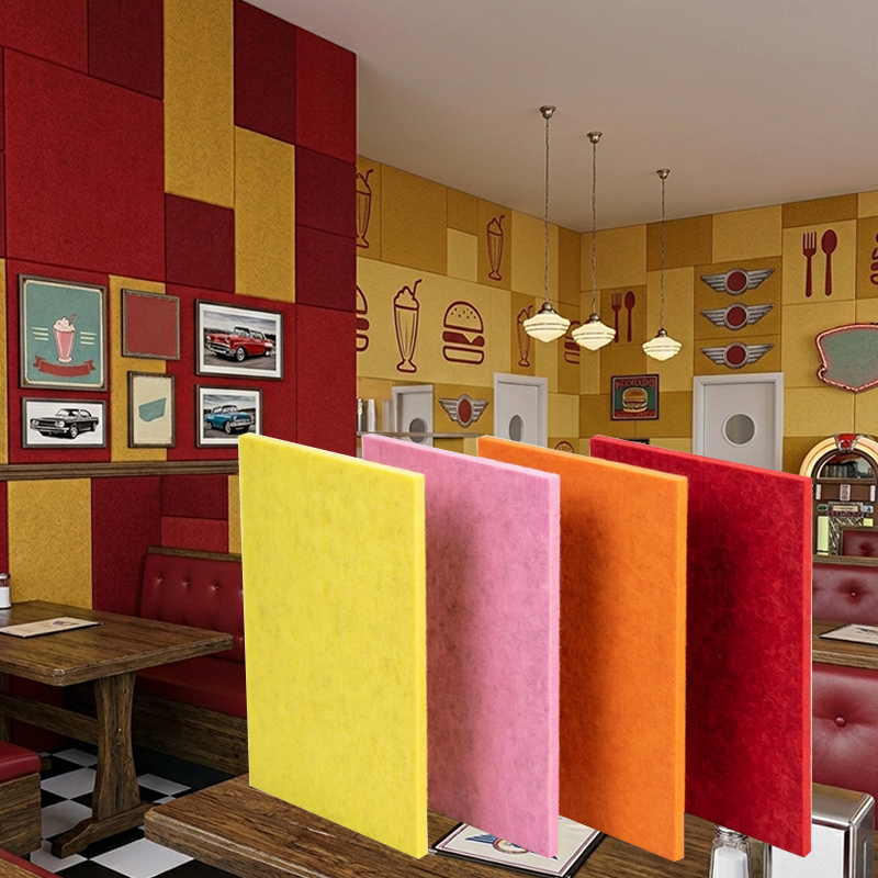Customized Polyester Fiber Acoustic Panels Sound Dampening Wall Art Board Acoustic Insulation Material for Commercial Office Space
