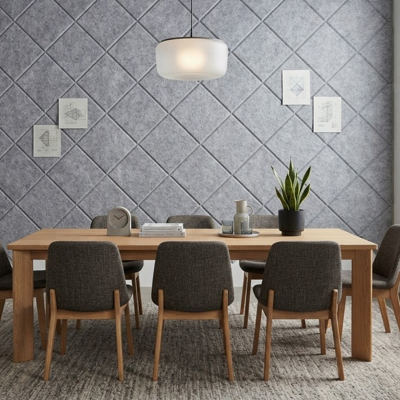 Eco Friendly Polyester Acoustic Panel Soundproof Wall Board for Interior Decoration