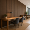 Modern Wooden Slat Sound Proofing Panel Acoustic Wall Board For Hotel Lobby And Conference Room Decoration