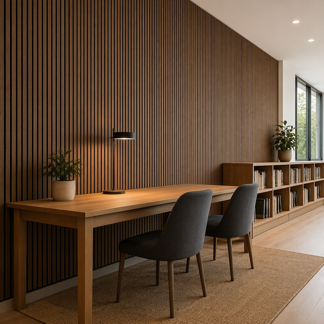 Modern Wooden Slat Sound Proofing Panel Acoustic Wall Board For Hotel Lobby And Conference Room Decoration