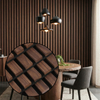 Wood Slat Acoustic Panel Black MDF Core Decorative Slatted Acoustic Board Sound Absorbing Wooden Panel for Auditorium Wall
