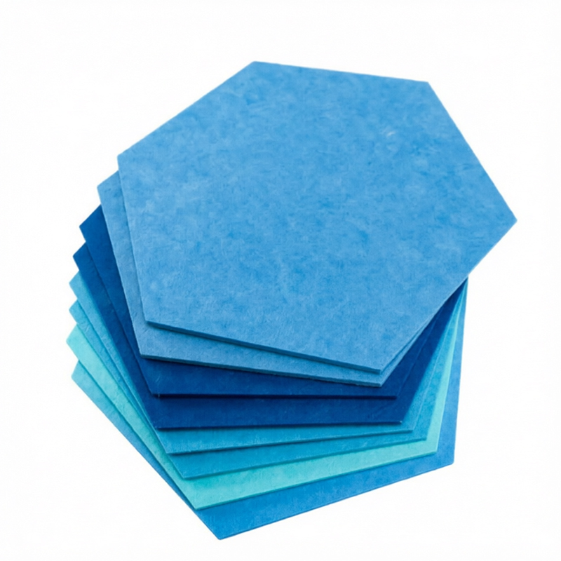 Decorative Polyester Fiber Acoustic Wall Panel Hexagon Sound Absorbing Tile