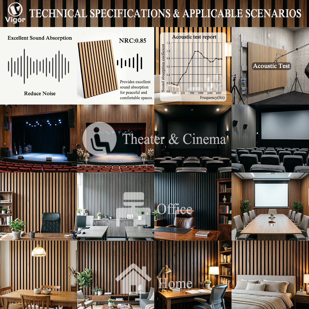 Premium Technical Wood Veneer Wood Acoustic Panel Slats Decorative Soundproofing Solution