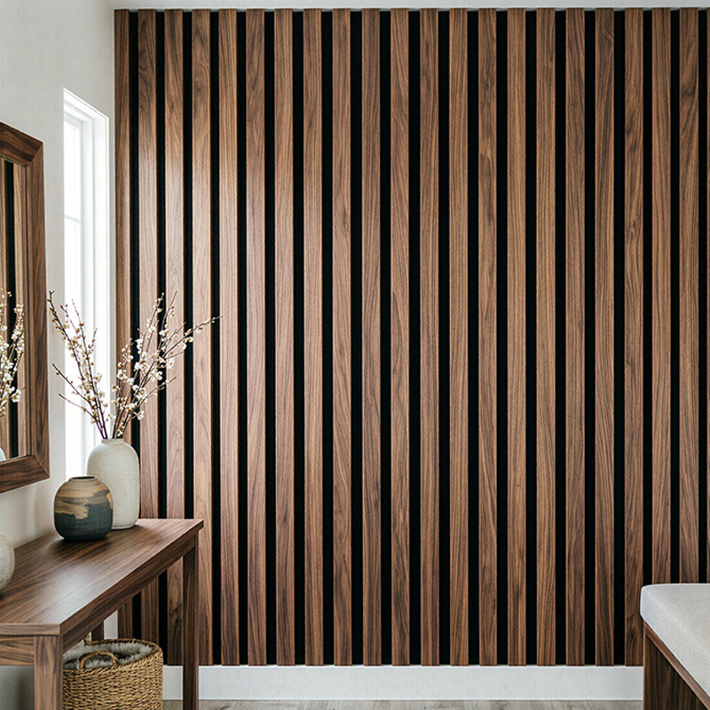 Eco-Certified Perforated Timber Acoustic Board Noise Reduction Wood Cladding for Sustainable Office and School Interior Walls
